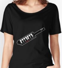 Camiseta ancha para mujer 8Bit Keytar Pixels