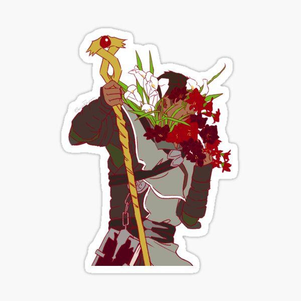 Dorian: amaryllis and calla Sticker