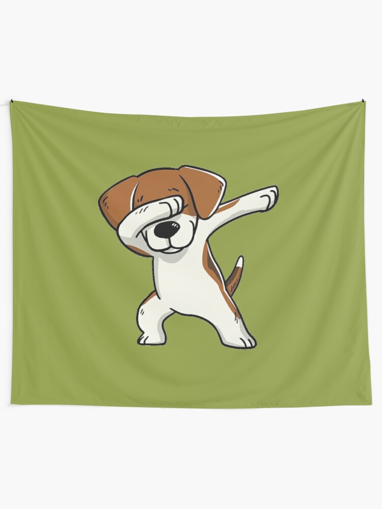 Humour The Dabbing Dog Tapestry By Garlaska Redbubble - doge dabbing awesome place roblox