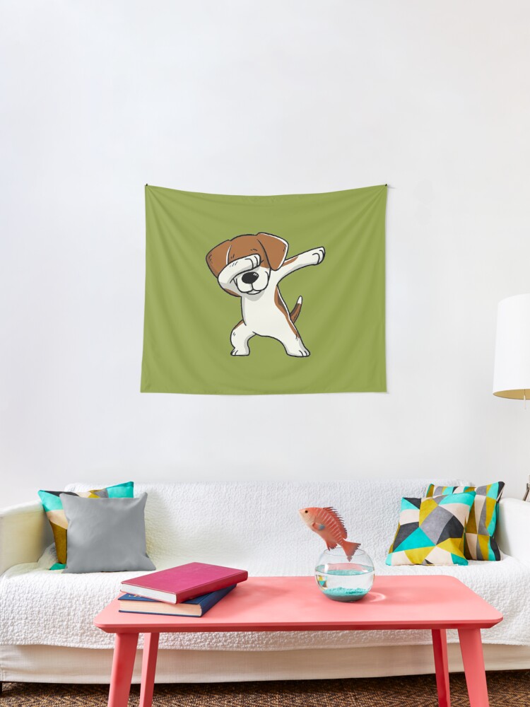 Humour The Dabbing Dog Tapestry By Garlaska Redbubble - doge dabbing awesome place roblox