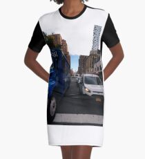 #sky, #architecture, #business, #city, #outdoors, #technology, #modern, #vertical, #colorimage, #NewYorkCity, #USA, #americanculture Graphic T-Shirt Dress