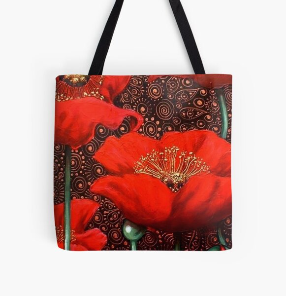 Dancing Poppies II All Over Print Tote Bag