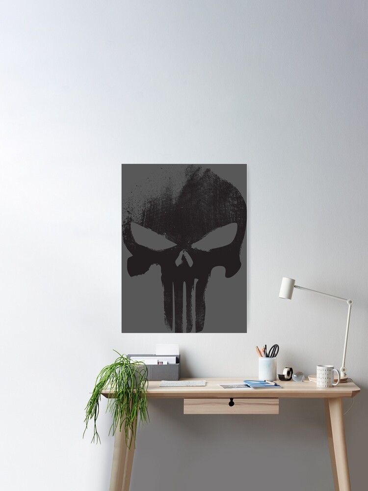 Poster, Black Skull designed and sold by Dum Design
