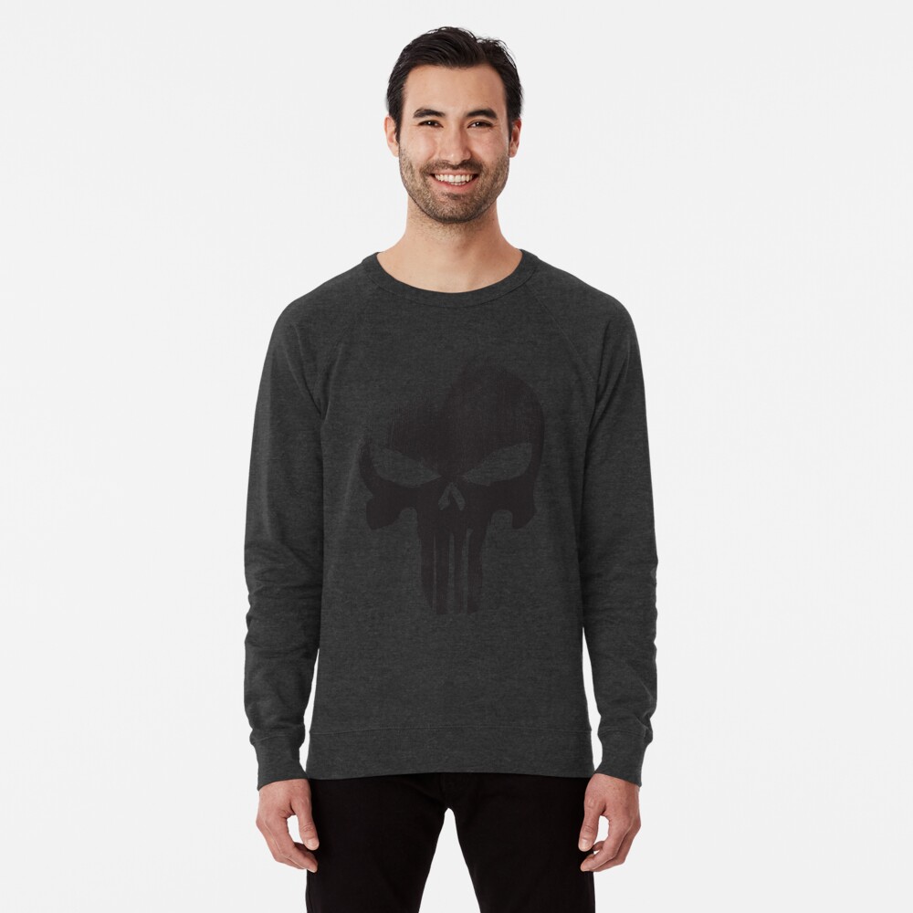 Black Skull Lightweight Sweatshirt
