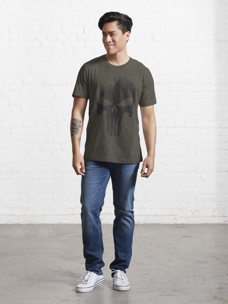 Alternate view of Black Skull Essential T-Shirt