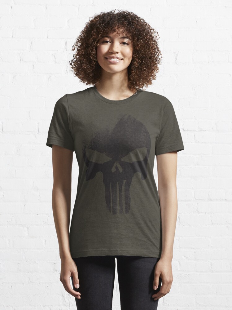 Alternate view of Black Skull Essential T-Shirt