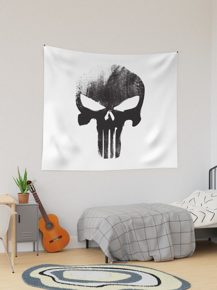 Thumbnail 1 of 3, Tapestry, Black Skull designed and sold by ChristosEllinas.