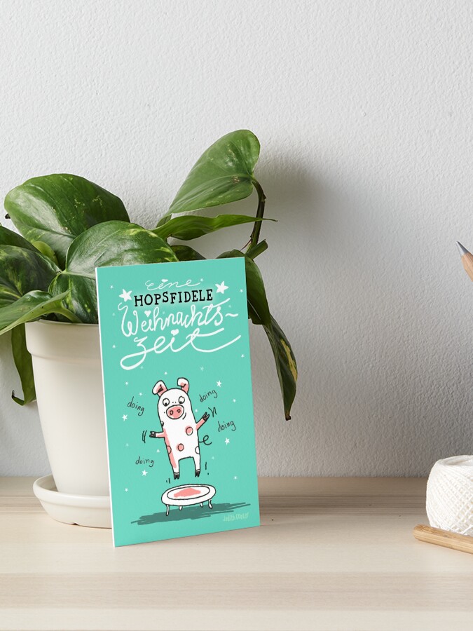 Thumbnail 1 von 2, Galeriedruck, Trampolinschweinchen - Eine HOPSFIDELE Weihnachtszeit designt und verkauft von JudithGanter.