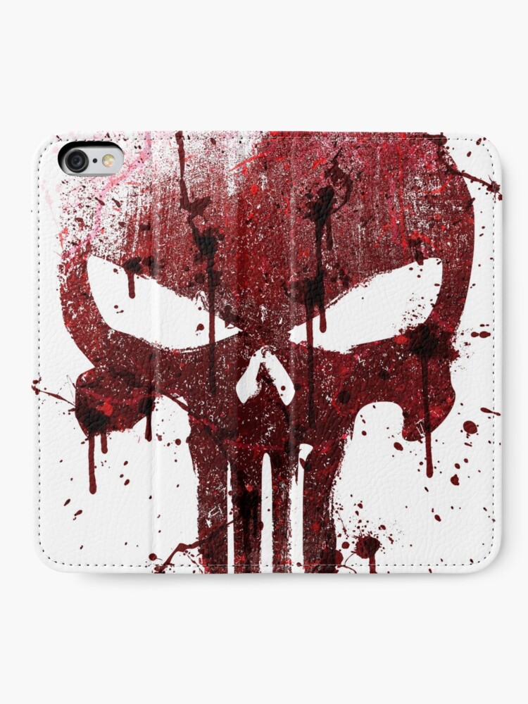 Alternate view of Red Skull iPhone Wallet