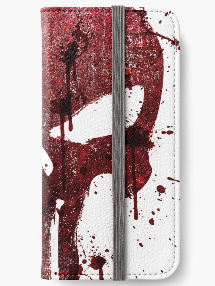 iPhone Wallet, Red Skull designed and sold by Dum Design