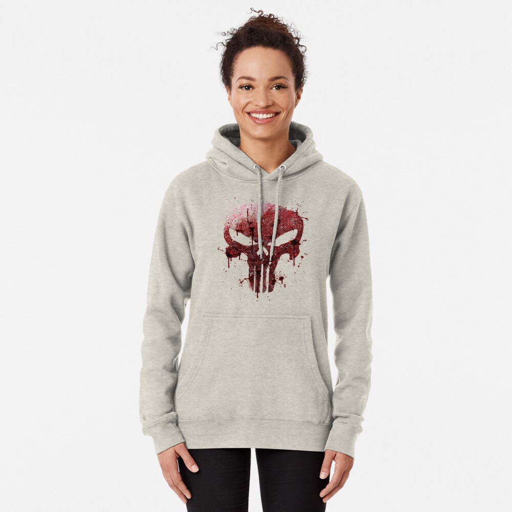 Red Skull Pullover Hoodie