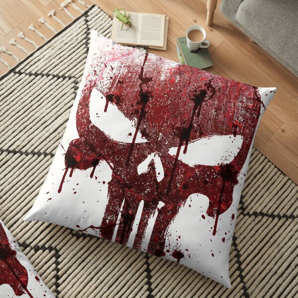 Red Skull Floor Pillow
