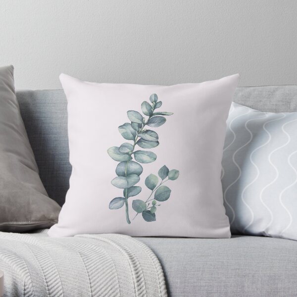 Eucalyptus Twig Throw Pillow