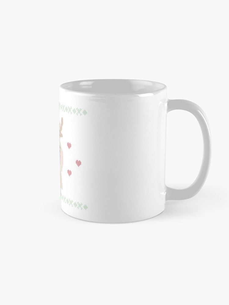 Alternate view of Beagle With Reindeer Ears: Cute Christmas T-Shirt For Dog Lovers Coffee Mug