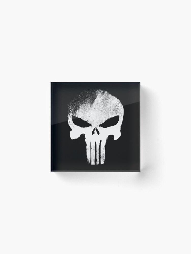 Alternate view of White Skull Acrylic Block