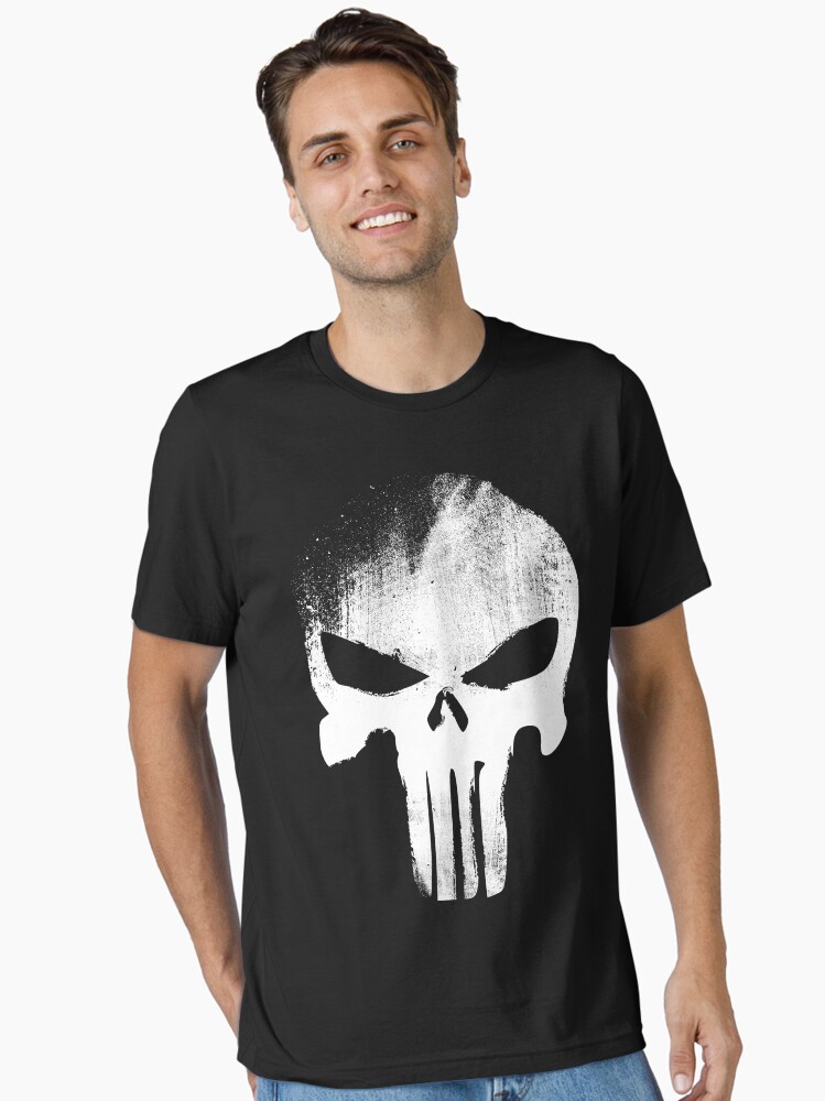 Thumbnail 2 of 7, Essential T-Shirt, White Skull designed and sold by ChristosEllinas.