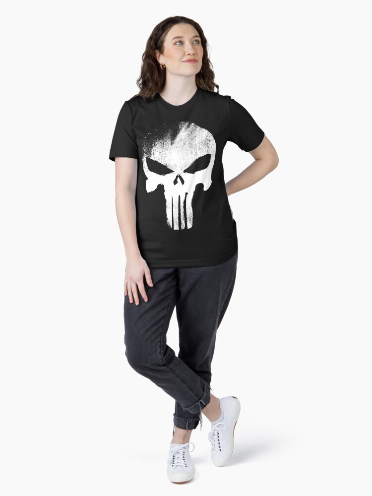 Thumbnail 4 of 7, Essential T-Shirt, White Skull designed and sold by ChristosEllinas.