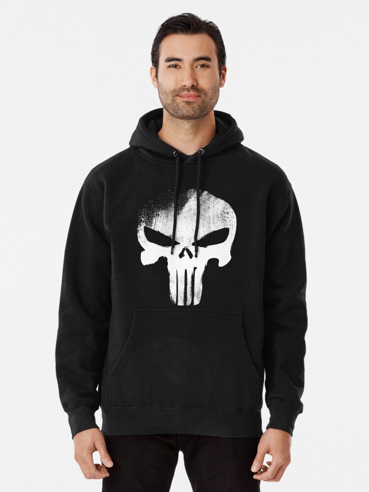 Thumbnail 1 of 5, Pullover Hoodie, White Skull designed and sold by Dum Design.