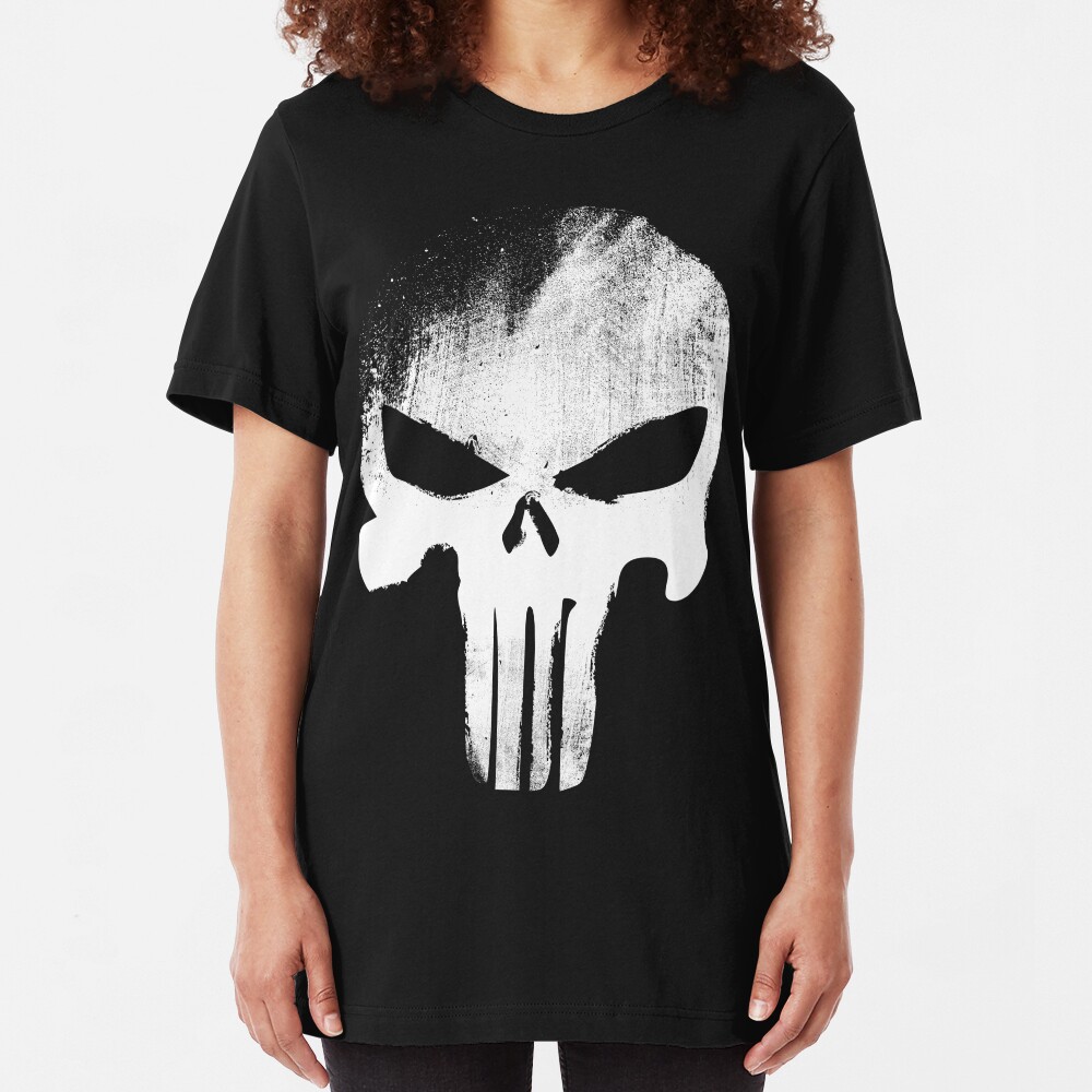 White Skull Slim Fit T-Shirt