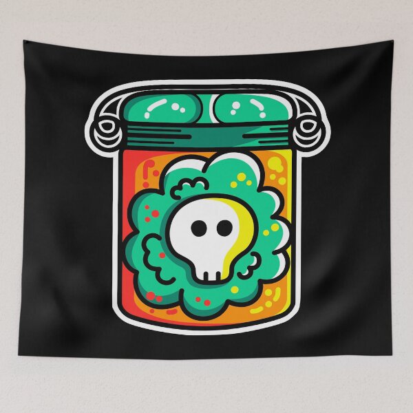 Item preview, Kawaii Cute Skull In A Jar designed and sold by Flaming Imp.