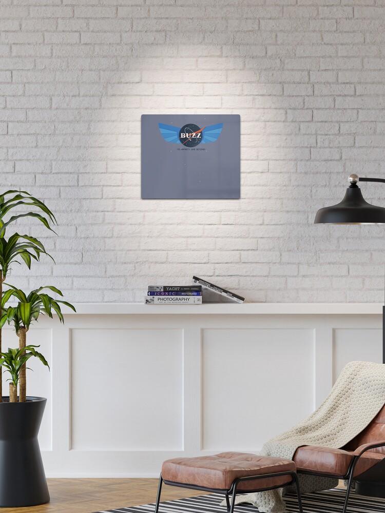 Metal Print, Buzz Nasa Logo designed and sold by Dum Design