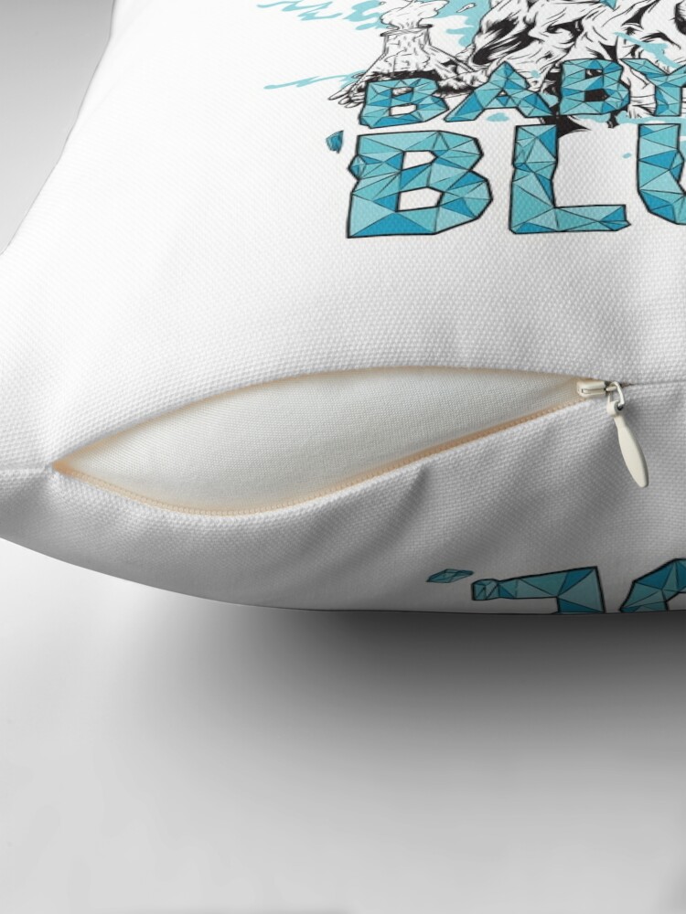 Throw Pillow, Baby Blue! designed and sold by Dum Design