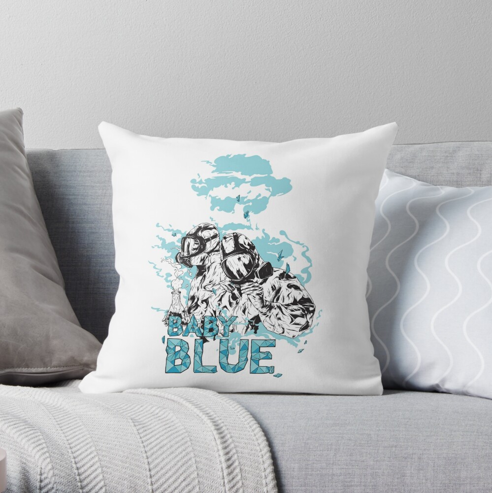 Baby Blue! Throw Pillow