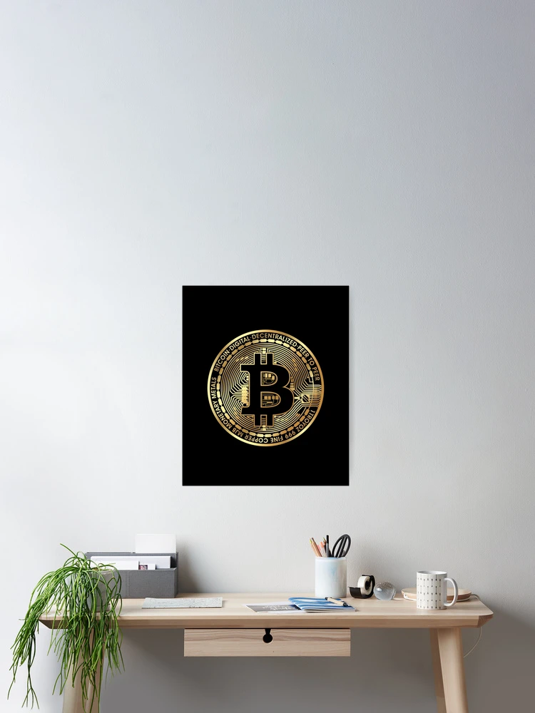 Thumbnail 2 of 3, Poster, Bitcoin Logo designed and sold by ThreadsNouveau.