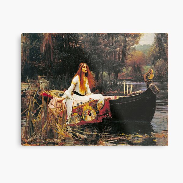 The Lady of Shalott. John William Waterhouse. Metal Print