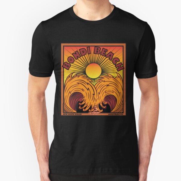 BONDI BEACH NEW SOUTH WALES AUSTRAILIA Slim Fit T-Shirt