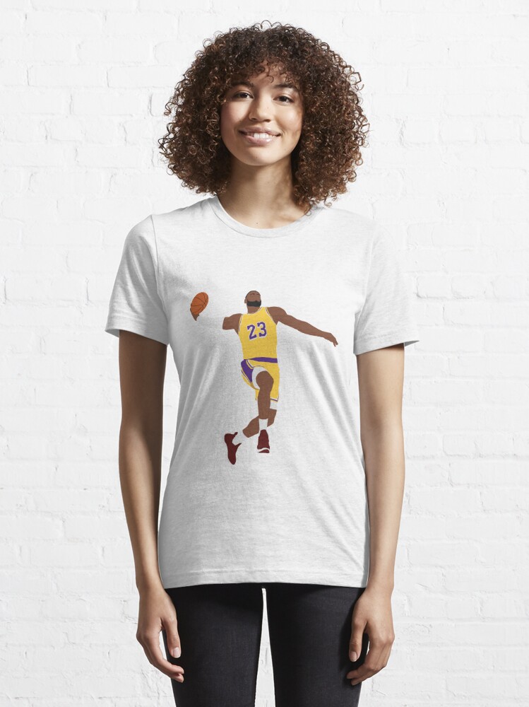 Lebron James T-ShirtLebron James Dunking 6 Lakers | Essential T-Shirt