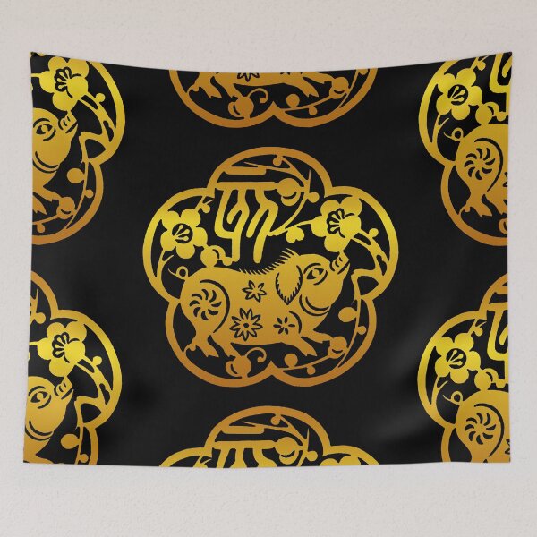 Item preview, Chinese Zodiac Pig Papercut designed and sold by HolidayT-Shirts.