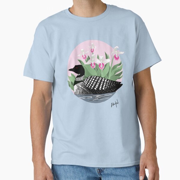 Vista previa del artículo con la obra «Minnesota Loon y Lady's Slipper», diseñado y vendido por jswinford.