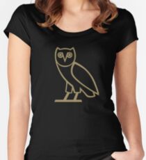Drake OVO Owl in Gold Women's Fitted Scoop T-Shirt