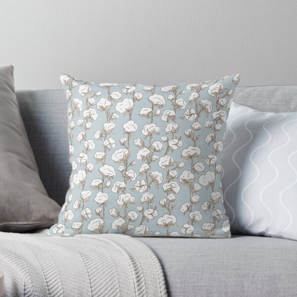 Farmhouse Cotton Stalk Stripe Throw Pillow
