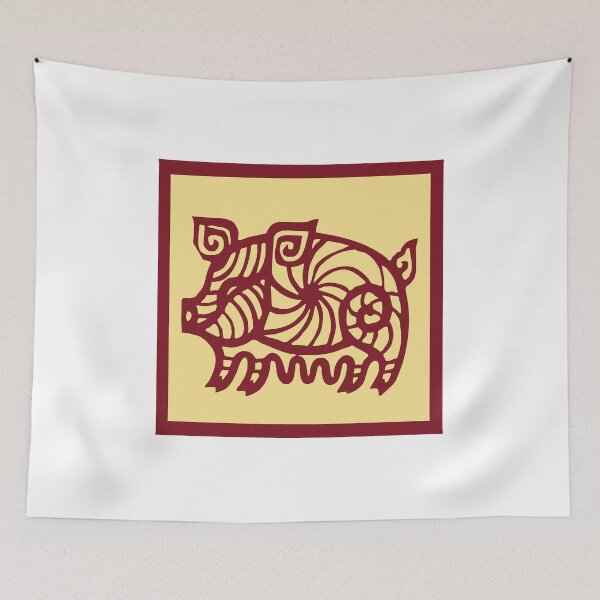 Item preview, Chinese Zodiac Pig Papercut designed and sold by HolidayT-Shirts.