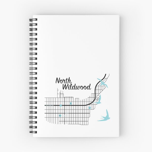 Item preview, North Wildwood, NJ Map designed and sold by Erin Butrica.