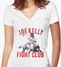 Joe Kelly Fight Boston Baseball Women's Fitted V-Neck T-Shirt