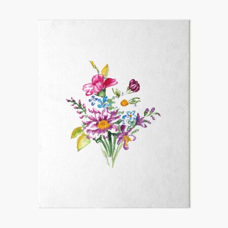 Colorful bunch of flowers Art Board Print