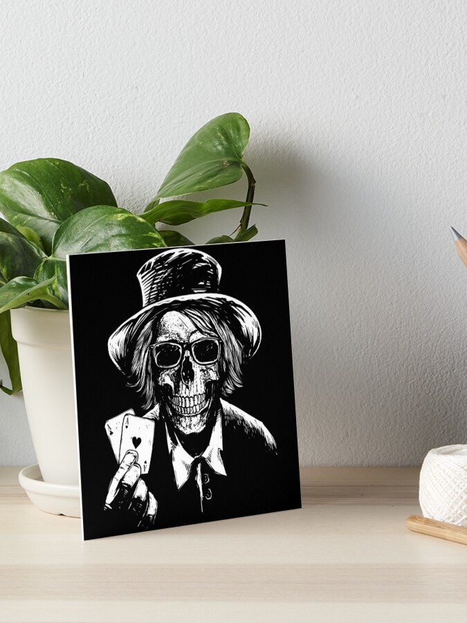 Two Aces Skull T-Shirt Cool Tee Gift For Poker Players