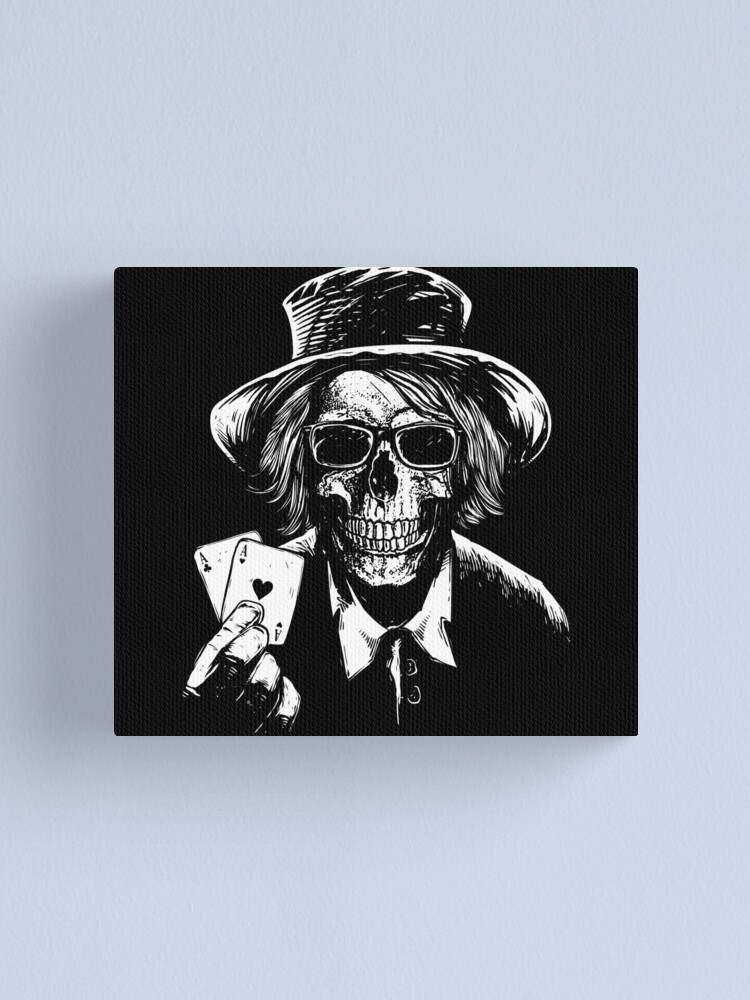 Two Aces Skull T-Shirt Cool Tee Gift For Poker Players