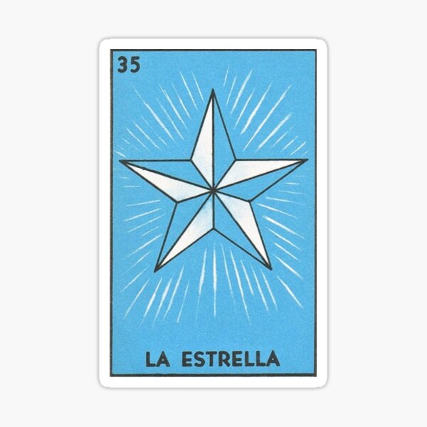 La Estrella Tarot - Loteria Sticker