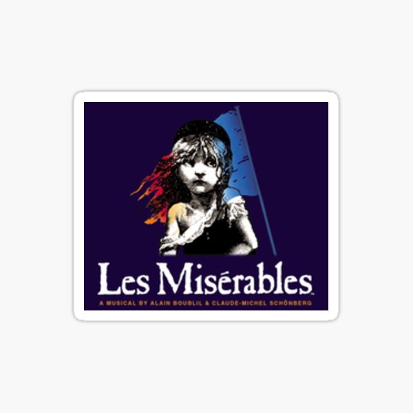 Artikel-Vorschau von Les Mis Aufkleber, designt und verkauft von jenniferlewis11.