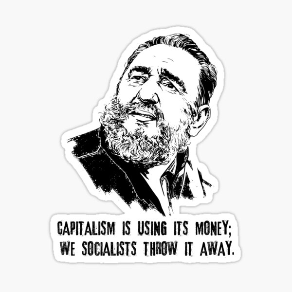 Sticker Citation De Fidel Castro Revolution Par Dator Redbubble