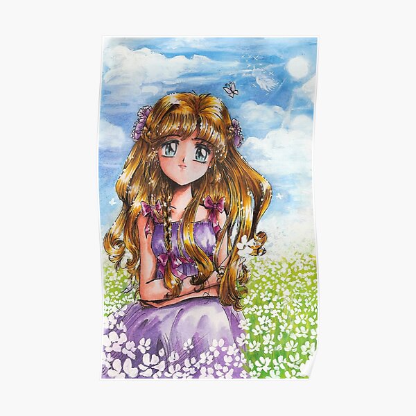 anime girl around flowers on the field poster by eosofdawn redbubble anime girl around flowers on the field poster by eosofdawn redbubble