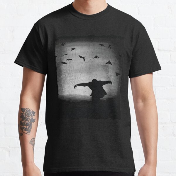 Man In flight with ravens Classic T-Shirt