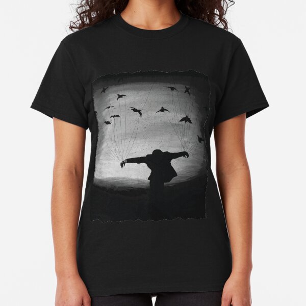 Man In flight with ravens Classic T-Shirt