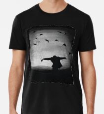 Mann im Flug mit Raben Premium T-Shirt