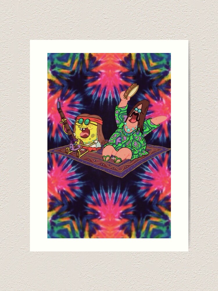 Lámina artística «Bob Esponja Hippie» de efish1231 Redbubble