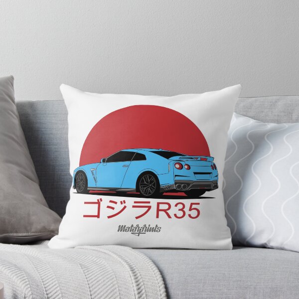 Aperçu de l'œuvre R35 GTR (bleu) créée et vendue par Motorpr1nts.